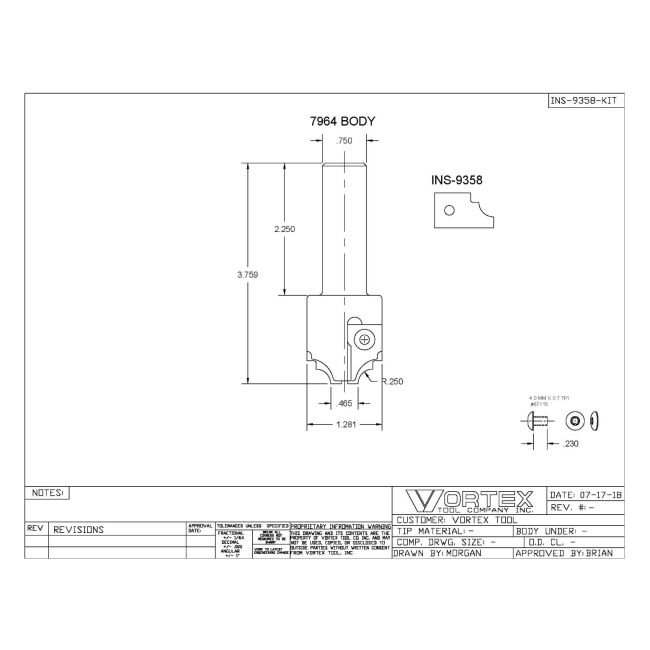 7964 BODY W/ INS-9358 INSERT