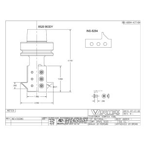8520 BODY W/ INS-8284 INSERTS